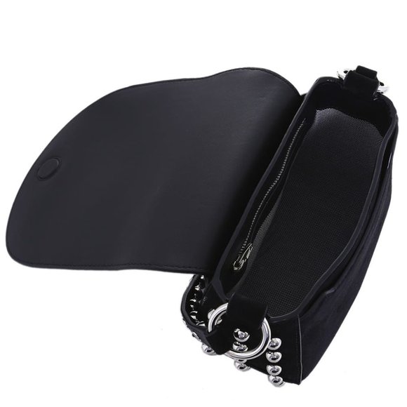 ALEXANDER WANG Mini Lia Suede Saddle Bag - Picture 9 of 10